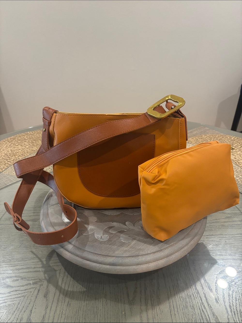 Fashion shoulder bag with a baby